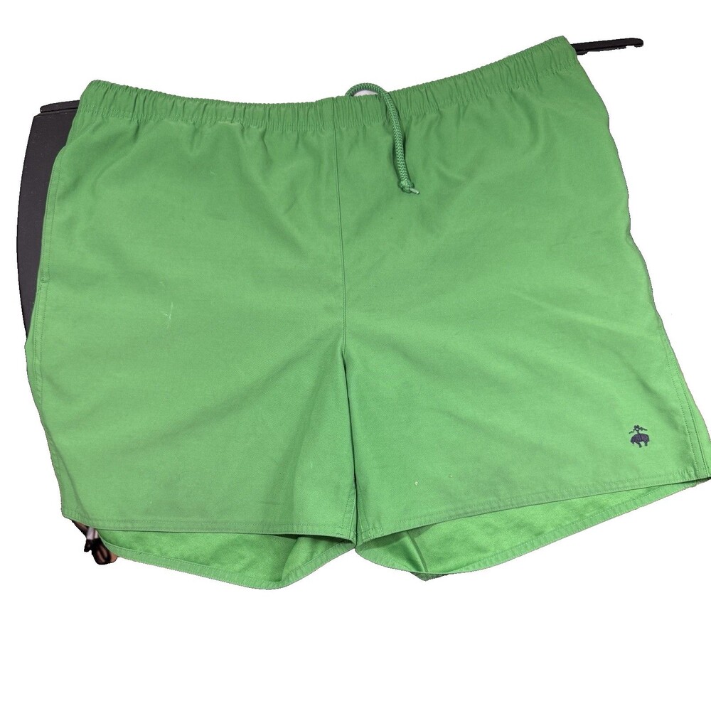 Brooks Brothers 346 100% Polyester Green Swimming Trunks Size L